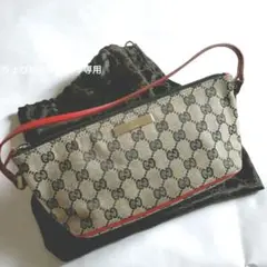 【美品 保存袋&フィルム付き】GUCCI アクセサリーポーチ GG柄 キャンバス