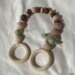 ベビーマグホルダー　マグストラップ　ハンドメイド　一点もの　恐竜　ダイナソー