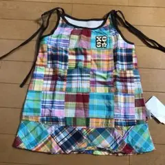 エックスガール カラフルチェック ワンピース 2T