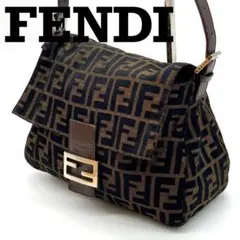 美品 FENDI ショルダーバック マンマバケット ズッカ柄 ハンドバッグ