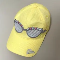 FILA イエロー メッシュキャップ サングラスデザイン ゴルフ