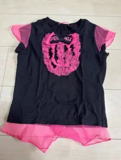 RONI ピンクシフォンTシャツ　SMサイズ