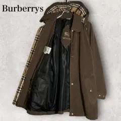 Burberrys フード コート ノヴァチェック ブラウン M ヴィンテージ