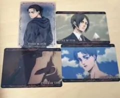 進撃の巨人 トレーディングミニクリアカード　エレン　ライナー