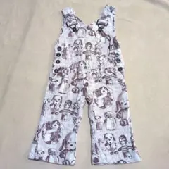 ムチャチャ 動物 ぬいぐるみ 総柄 オーバーオール XS 90cm サロペット