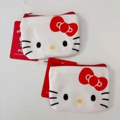 ふわふわダイカットポーチ　キティ　サンリオ　セリア　ダイソー