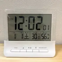 【ニトリ】デジタル時計 クラルテ(ホワイト）置き時計