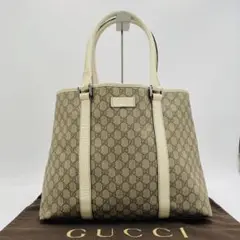 人気✨GUCCI トートバッグ PVC×レザー GGスプリーム 大容量 グレー