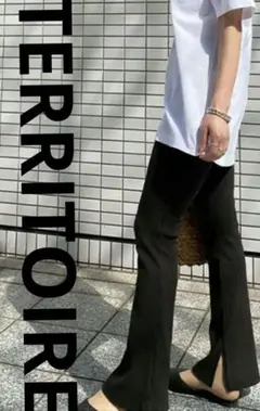 スリットフレアパンツ レギパン　レギンス　テリトワール　TERRITOIRE