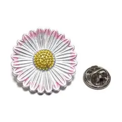 pin-2009　ラペルピン★ピンズ　花　フラワー　デイジー　雑貨　白　ピンク
