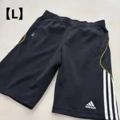 【adidas Clima365】ハーフパンツ　ブラック　L ラインパンツ