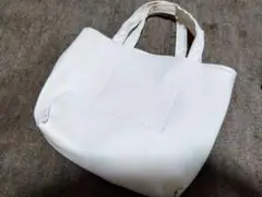 トートバック　小型　姫路レザー　白レザー　レザークラフト