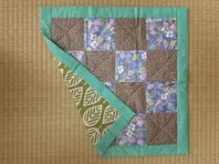 パッチワーク　マルチカバー　マルチマット　ハンドメイド　リバーシブル可