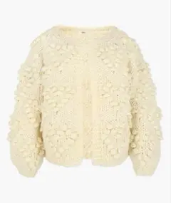 bibiy. heart ponpon cardigan