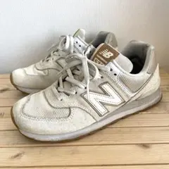 ニューバランス 574 スニーカー 24cm ベージュ系