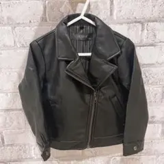 ブラック レザー ライダースジャケット　95㎝