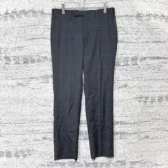 美品！TK MIXPICE/スラックス/チェック/スリムテーパード/グレー系/M