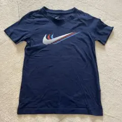 【美品】NIKE ジュニアTシャツ XS ネイビー