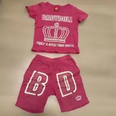 BABYDOLL ピンク Tシャツ ハーフパンツ セット