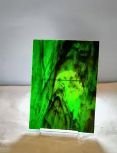 G9 板ガラス　ステンドグラス用　緑＆黒