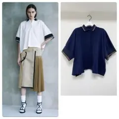 Sacai 未発売サンプル オーバーサイズ ポロベスト ポロシャツ シルバー m17802772394_1.jpg?1693442345