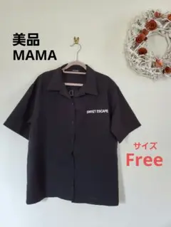 美品　MAMAブラック 半袖シャツ SWEET ESCAPE サイズFree