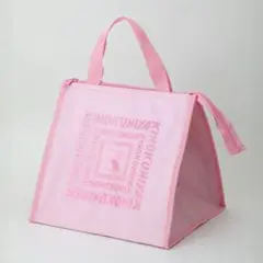 紀ノ国屋　スクエア保冷バッグ　ピンク　紀伊國屋保冷バッグ