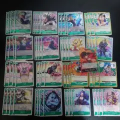ワンピースカード受け継がれる意思　緑デッキパーツ4枚セット