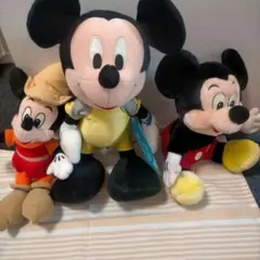 ディズニーワールド限定品も含め ミッキーマウス ぬいぐるみ3体セット
