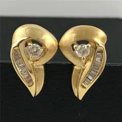 K18 ピアス ダイヤ 0.12 0.12ct 4.48 g ジュエリーマキ