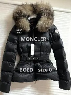 最高級モデル MONCLER モンクレール ボエ BOED 黒 フォックス 0