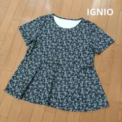 IGNIO　小花柄Tシャツ　チュニック