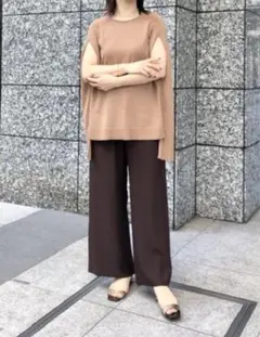 theory luxe (セオリーリュクス)ワイドパンツ　ダークブラウン