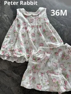 Peter Rabbitピーターラビット【36M/90-100】花柄セットアップ