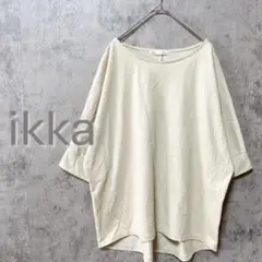 イッカ　半袖Tシャツ　オーバーサイズ　ドルマンスリーブ　トップス　ゆったり　L