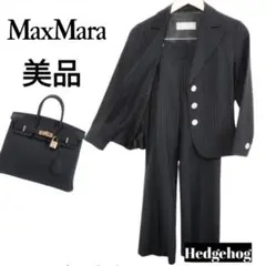 【美品】MaxMara マックスマーラ スーツ セットアップ ストライプ グレー