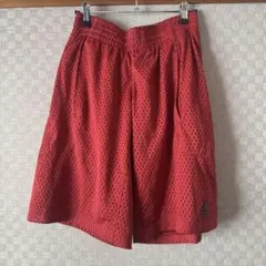 Reebok LES MILLS メッシュショートパンツ S レッド　レズミルズ