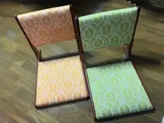 昭和レトロ 当時物 ニチハン 折りたたみ座椅子 2脚