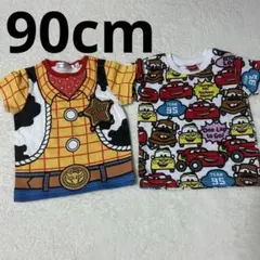 90cm 男の子 半袖Tシャツ まとめ売り ディズニー ピクサー ガーズ 2枚