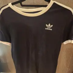adidas 半袖Tシャツ 黒 Sサイズ 3本ライン