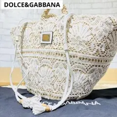 超美品ドルガバ フローラル刺繍×ビジュー装飾 ラフィアかごバッグ 2025年最新】D&G ／ Dolce＆Gabbana レディース かごバッグの