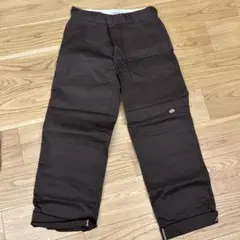 Dickies ブラウン ワークパンツ サイドポケット付き