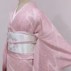 ❰1736❱ フルセット 小紋 名古屋帯 帯締め 帯揚げ 正絹 着物