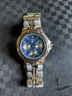 FOSSILクォーツブルー現状中古品