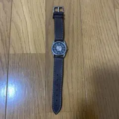 レザーバンド ブラック文字盤 時計