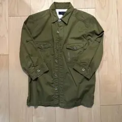 値下げ 【美品】SHIPS JET BLUE ミリタリーシャツ 7分袖 Sサイズ