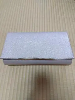シルバー グリッター クラッチバッグ