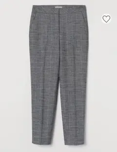 H&M シガレットパンツ　38 ダークグレーチェック