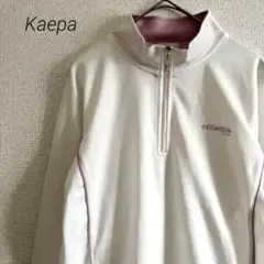 Kaepa ケイパ ハーフジップトップス ゴルフウェア ホワイトピンク 薄手