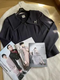 【クリーニング済/Rene】TISSUE社製イタリア生地使用 ネイビージャケット